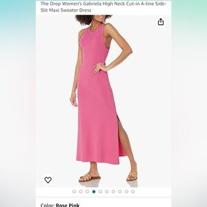 EUC The Drop Pink Knit Maxi Dress Gabriella Cut
